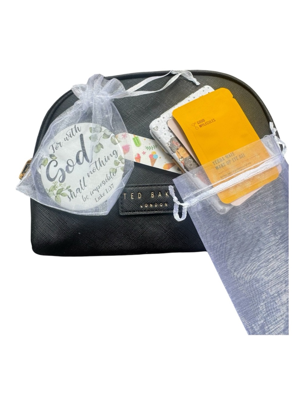 Ted Baker London Dome Cosmetic Bag with Bonus Beauty Items! NWOT - Picture 2 of 6